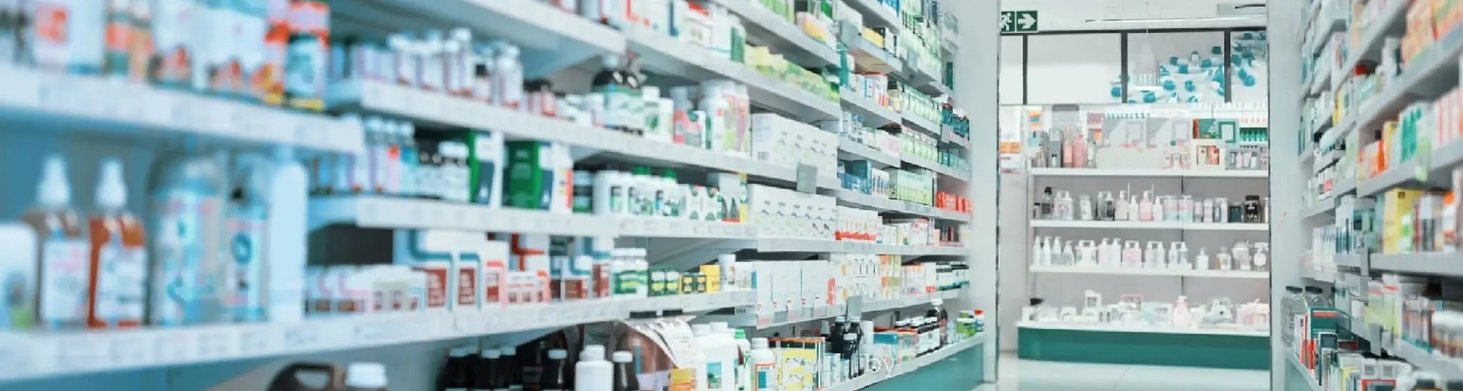 Pharmacy shelves